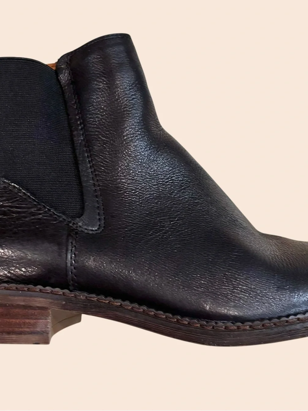 Franco Sarto Horrace Black Leather Chelsea Ankle Boots Women’s 7.5M